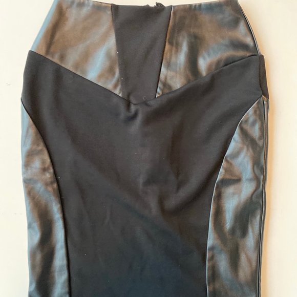 faux leather pencil skirt - Picture 4 of 4